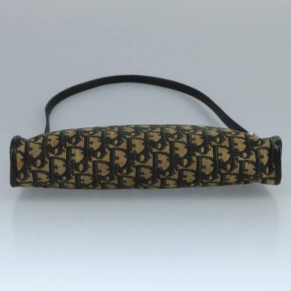 DIOR Trotter Canvas Shoulder Bag Navy Gold - Picture 9 of 12